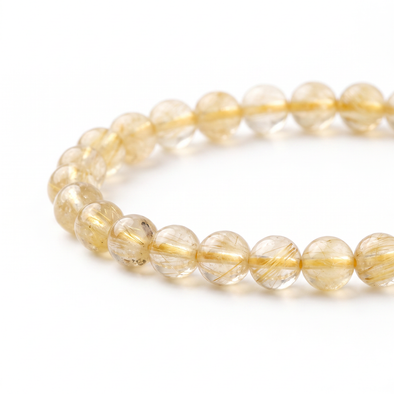Yellow Rutilated Quartz Energy Bracelet