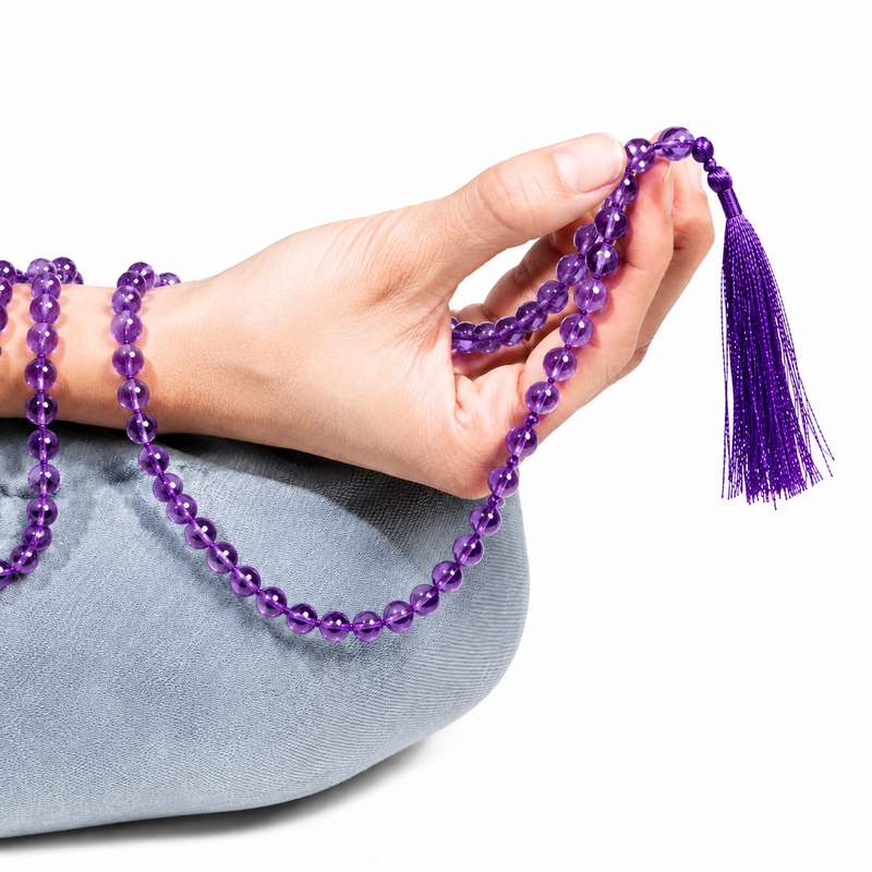 Amethyst Mala -High-Energy Gemstones