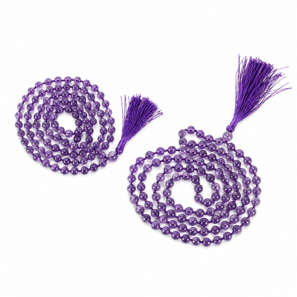 Amethyst Mala -High-Energy Gemstones