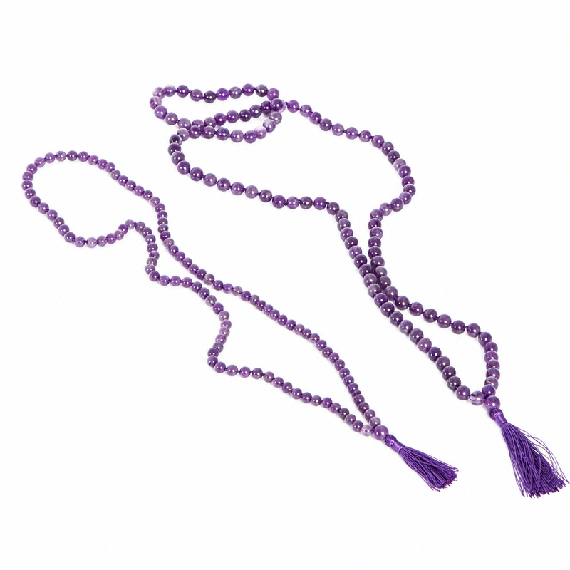 Amethyst Mala -High-Energy Gemstones