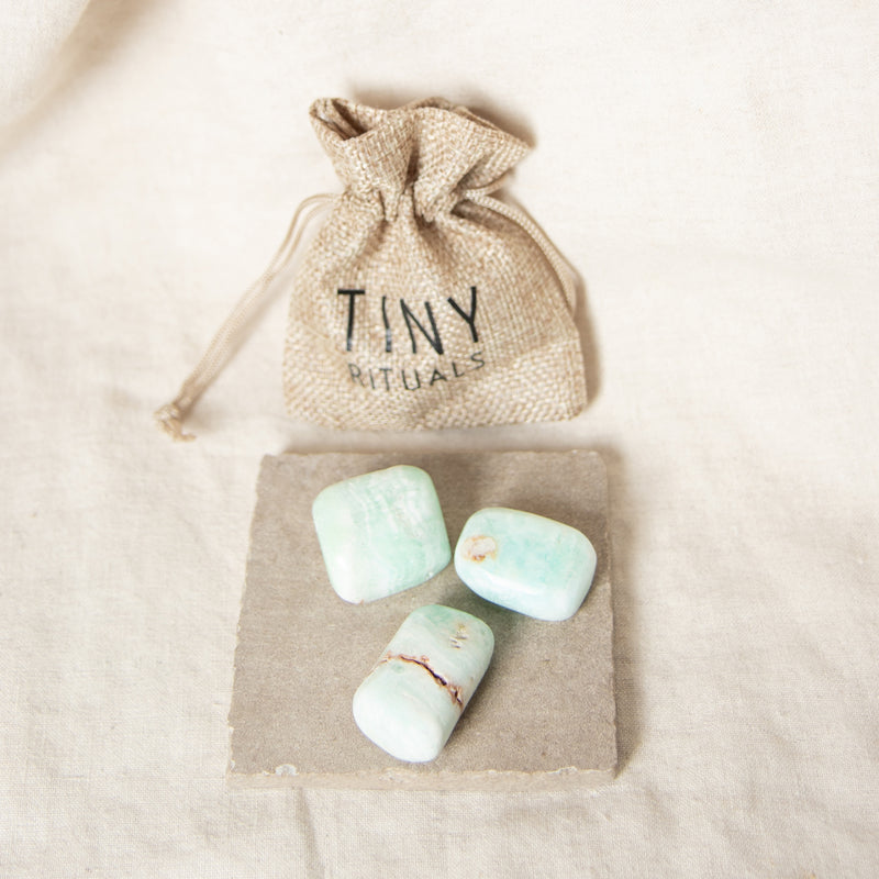 Blue Caribbean Calcite Stone Gift Set