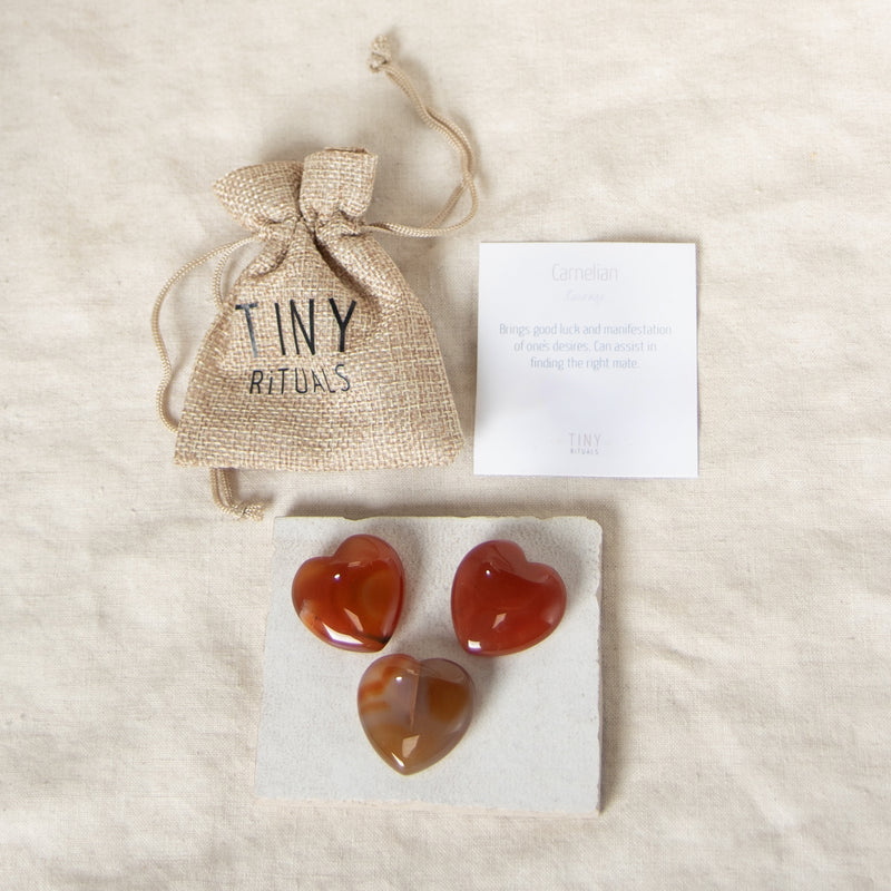 Carnelian Mini Heart Gift Set