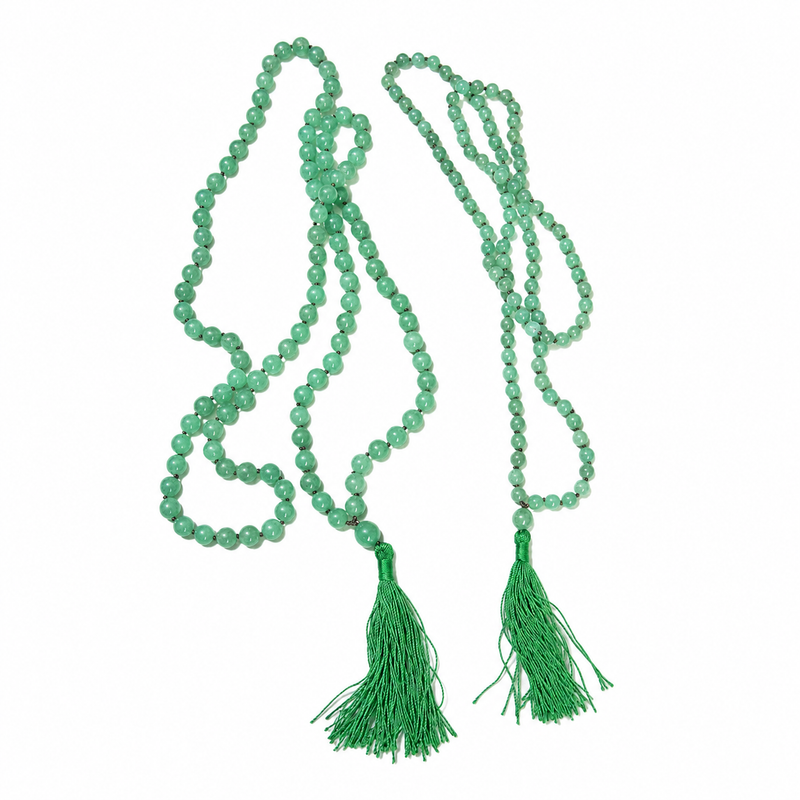 Green Aventurine Mala - High-Energy Gemstones