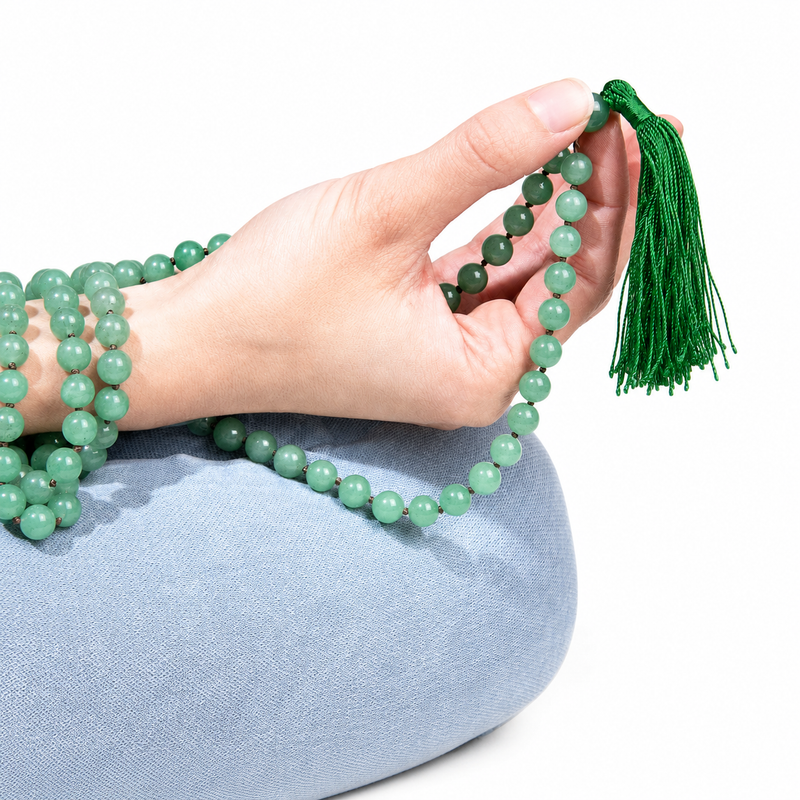 Green Aventurine Mala - High-Energy Gemstones