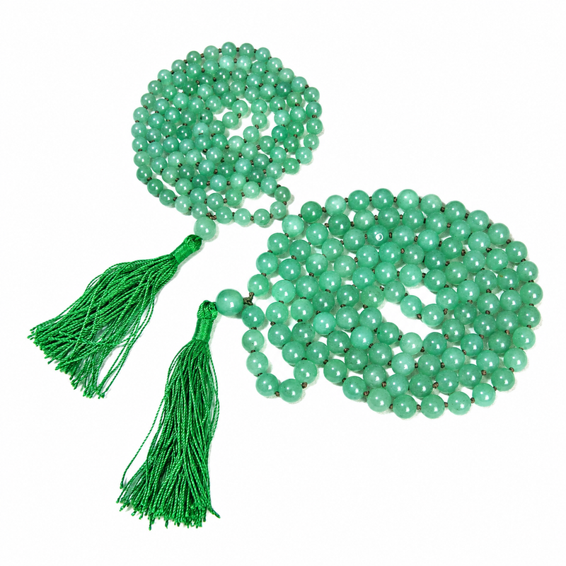 Green Aventurine Mala - High-Energy Gemstones