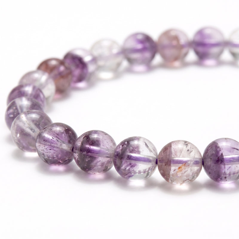 Purple Ghost Amethyst Quartz Energy Bracelet