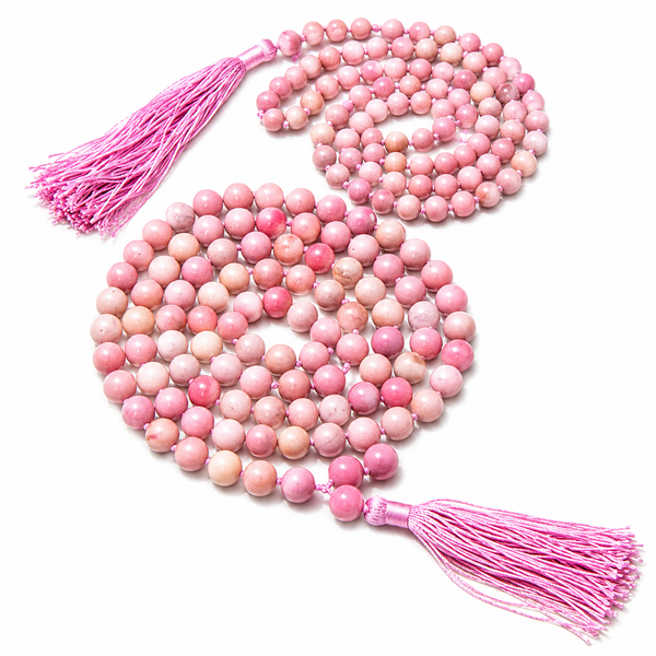 Rhodonite Mala - High-Energy Gemstones