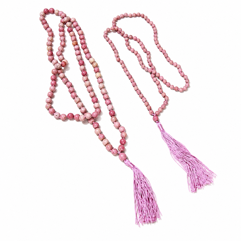 Rhodonite Mala - High-Energy Gemstones