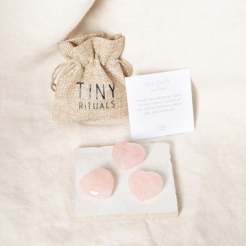 Rose Quartz Mini Hearts Gift Set