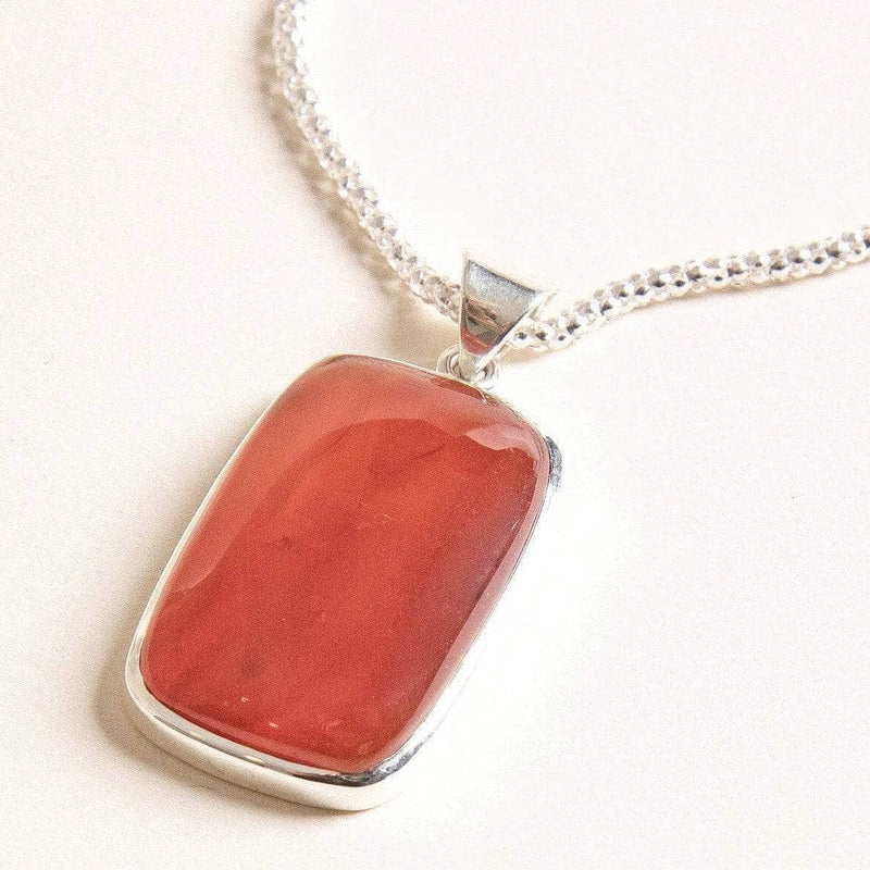 Carnelian Rectangle Gemstone Pendant - Limited Edition