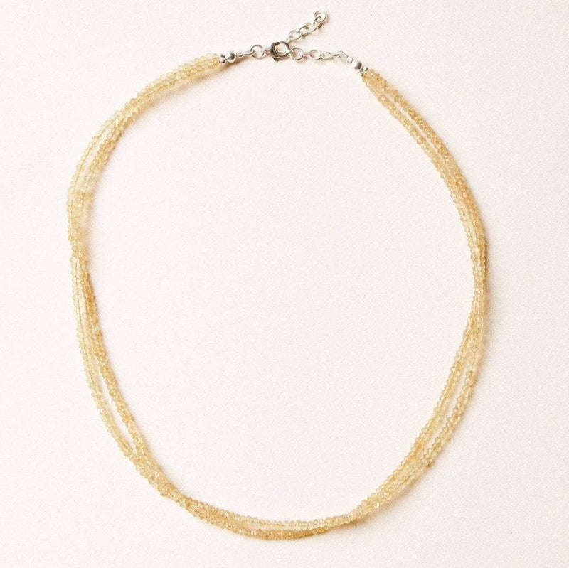 Citrine Double Strand Bead Necklace