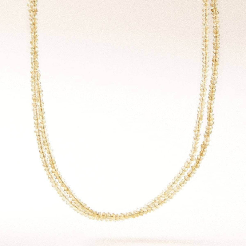 Citrine Double Strand Bead Necklace