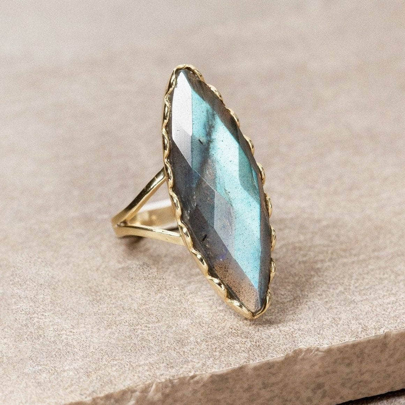 Cosmic Energy Labradorite Ring - Size 6