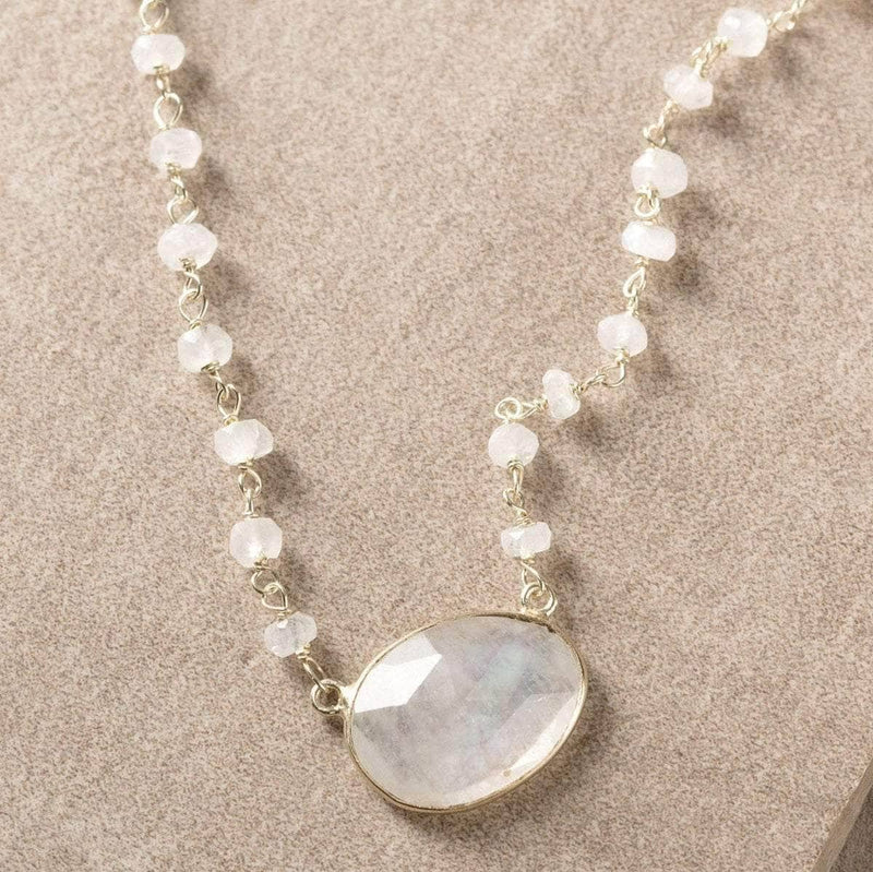 Elise Beaded Moonstone Necklace