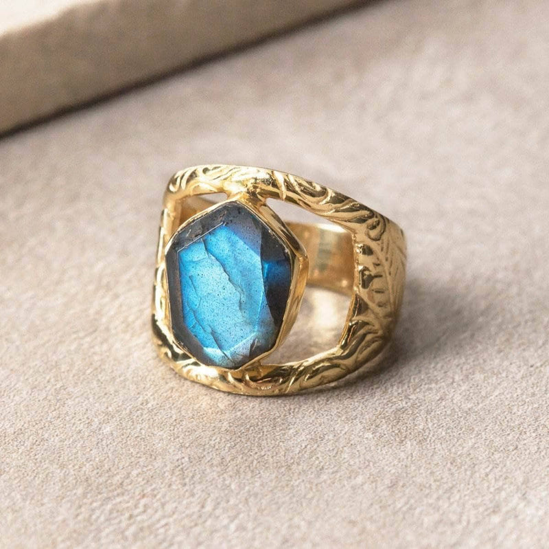 Ocean of Enchantment Labradorite Ring - Size 5