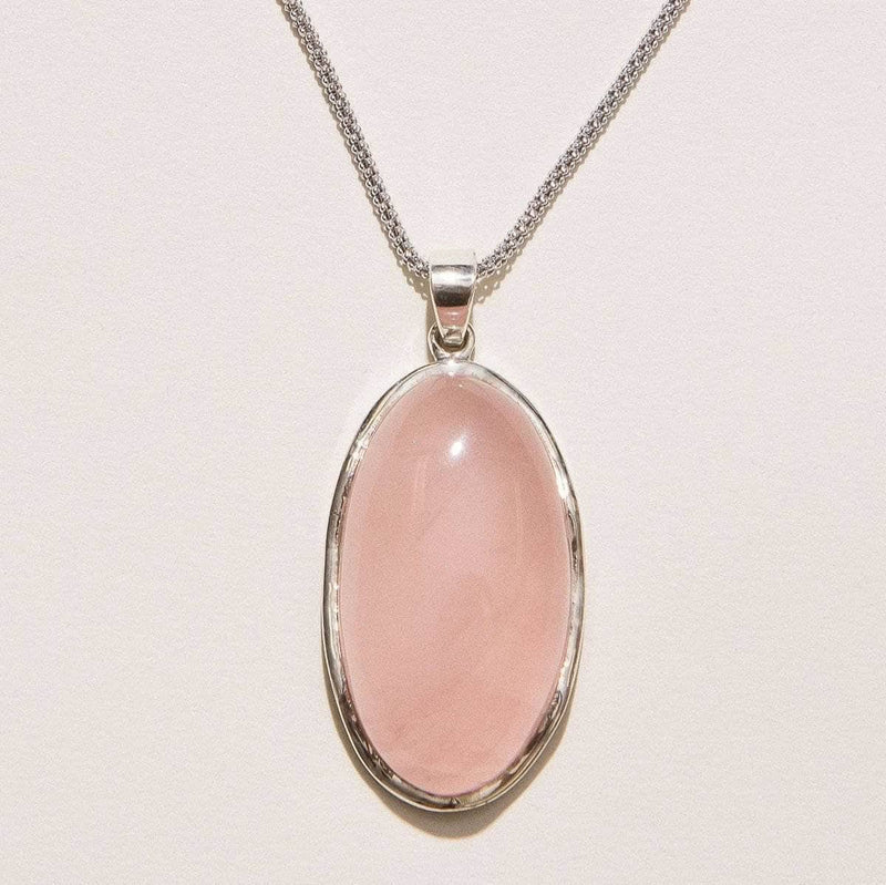 Rose Quartz Oval Pendant