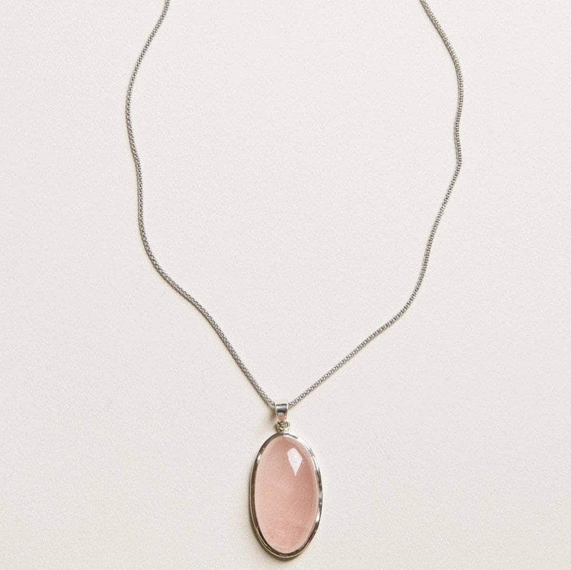 Rose Quartz Oval Pendant