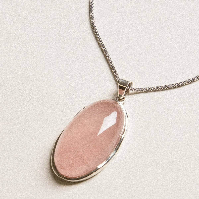 Rose Quartz Oval Pendant