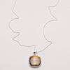 Tiger Eye Square Pendant Necklace