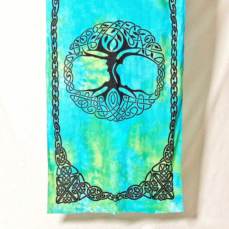 Celtic Tree of Life Tie Dye Curtain