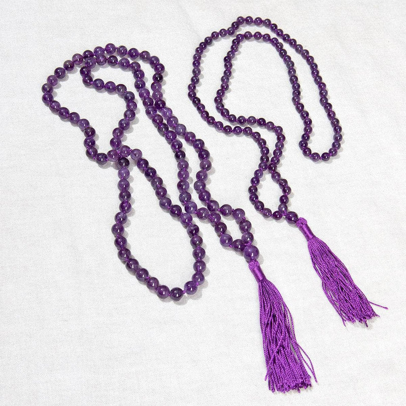 Amethyst Mala -High-Energy Gemstones