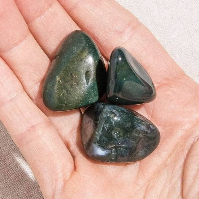 Moss Agate Stone Set