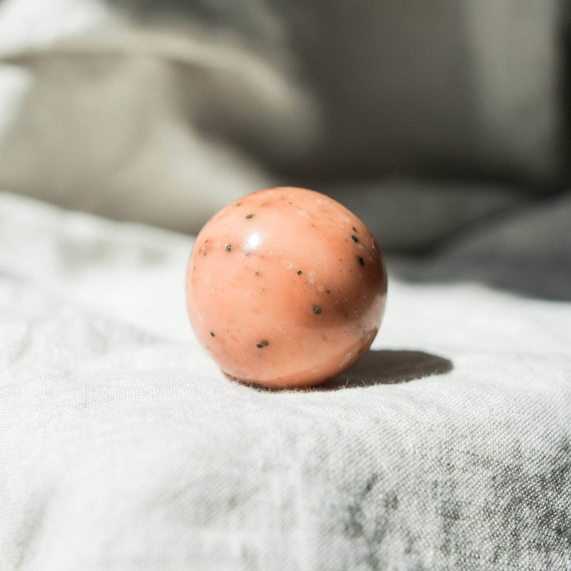 Orange Calcite Sphere with Tripod