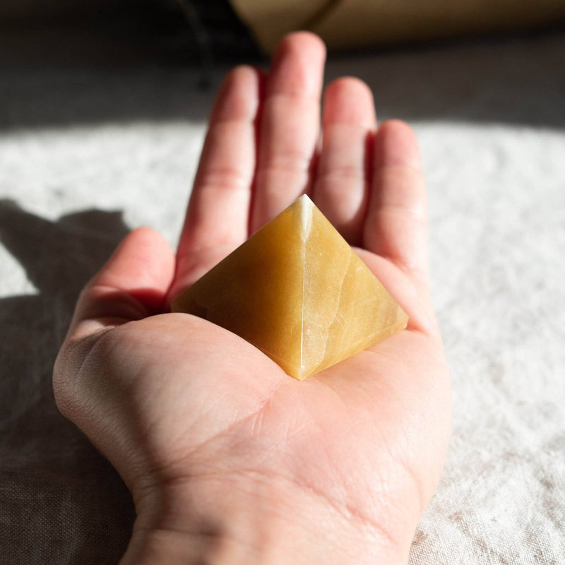 Yellow Calcite Pyramid