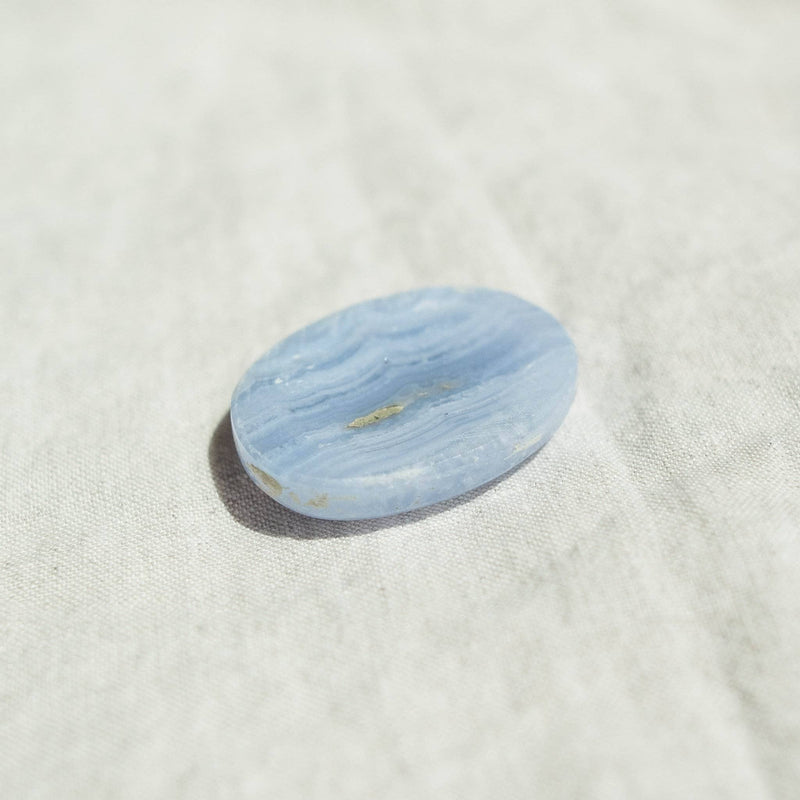 Blue Lace Agate Worry Stone