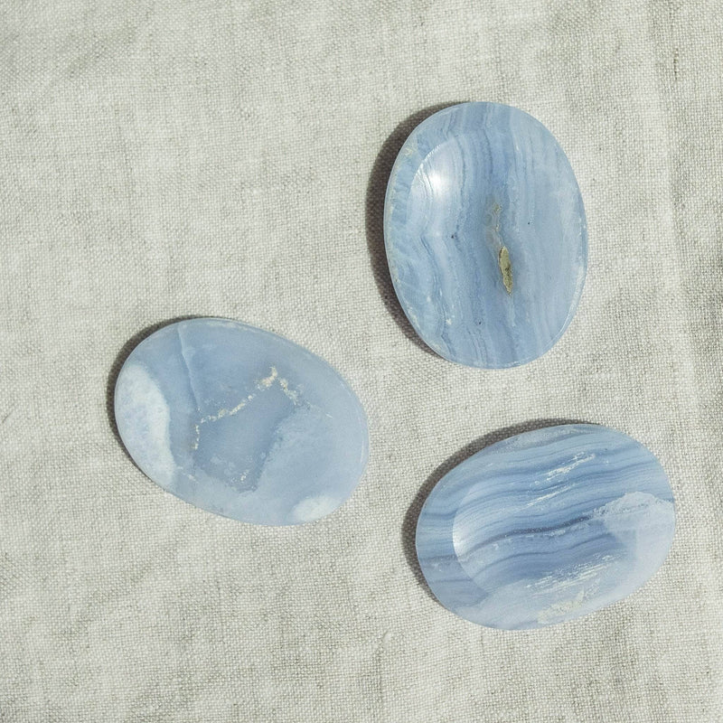 Blue Lace Agate Worry Stone