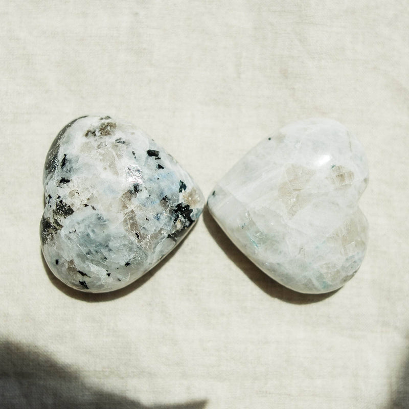 Rainbow Moonstone Heart