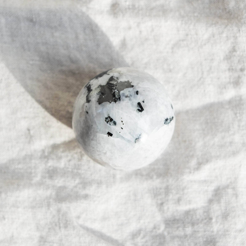 Rainbow Moonstone Sphere with Tripod