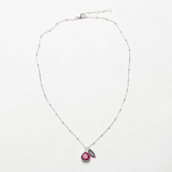 Pure Ruby Birthstone Necklace [For July] // Tiny Rituals