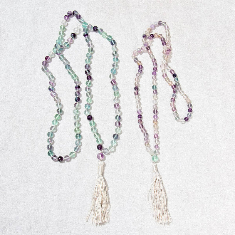 Rainbow Fluorite Mala - High-Energy Gemstones