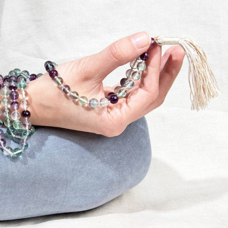 Rainbow Fluorite Mala - High-Energy Gemstones