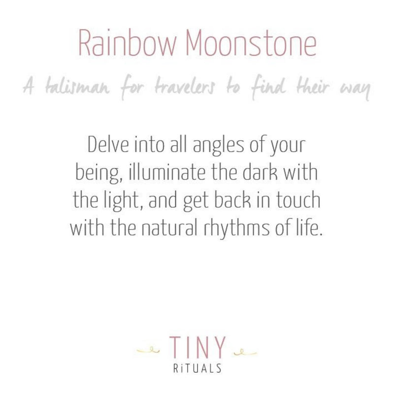 Silver Beaded Rainbow Moonstone Bracelet