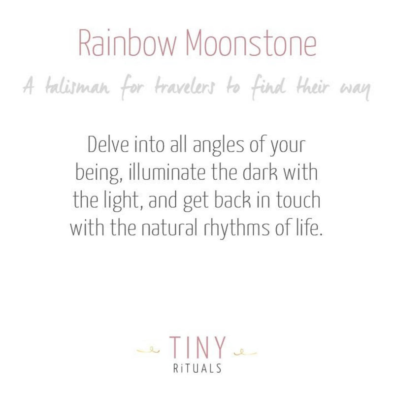 Rainbow Moonstone Worry Stone