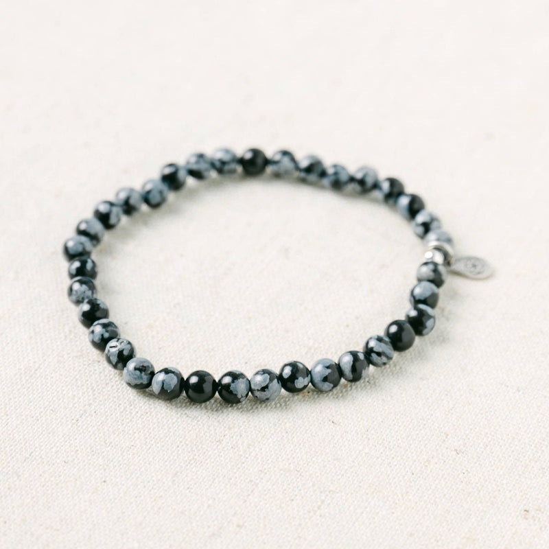 Snowflake Obsidian Energy Bracelet