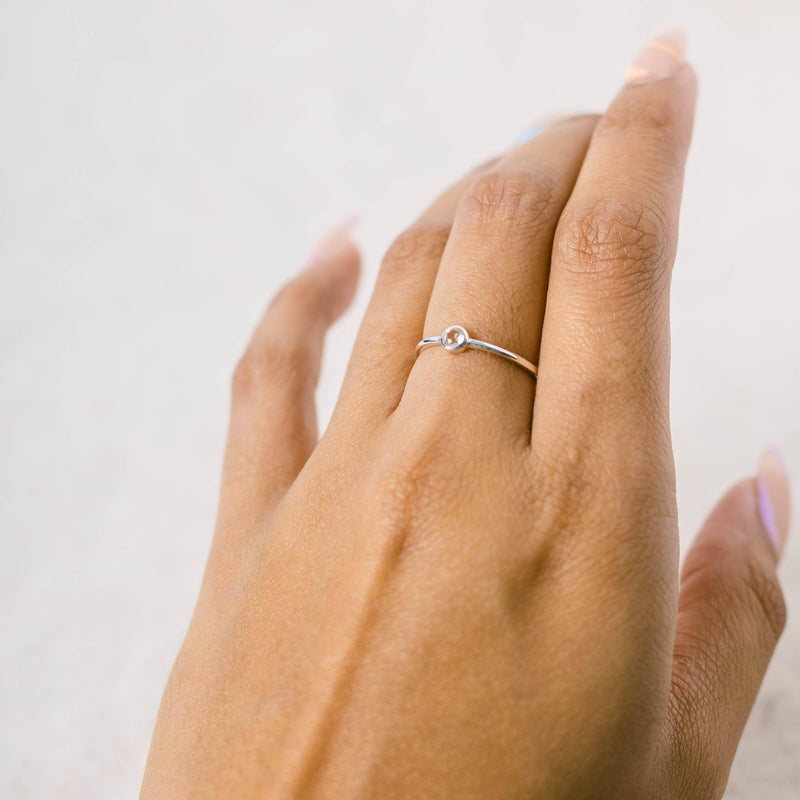 Clear Quartz Silver Ring