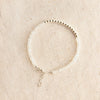 Silver Beaded Rainbow Moonstone Bracelet