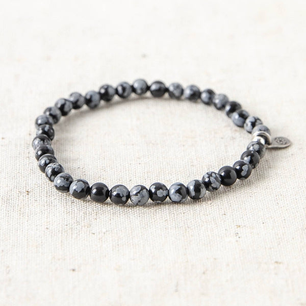 Snowflake Obsidian Energy Bracelet