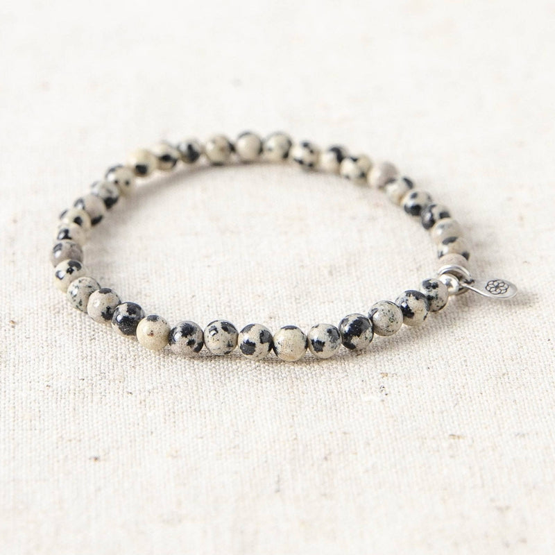 Dalmatian Jasper Charged Elastic Bracelet – CHARGED