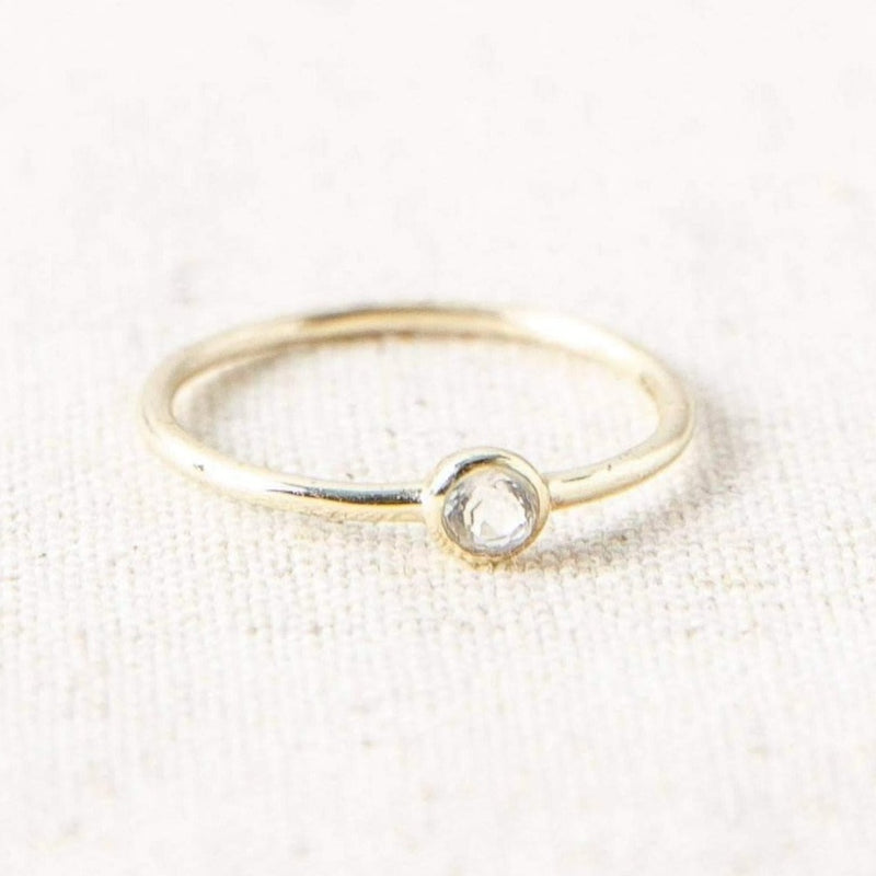 Clear Quartz Gold Ring