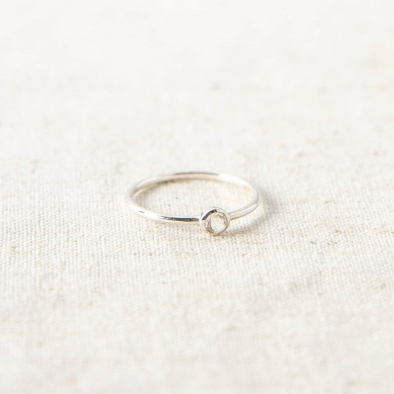 Clear Quartz Silver Ring