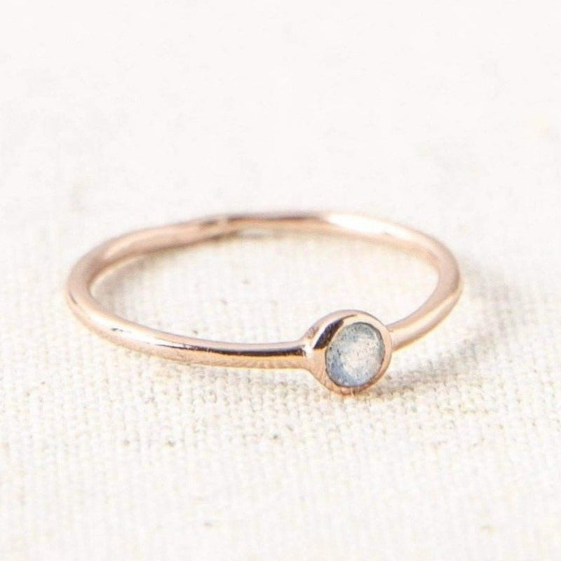 Labradorite Rose Gold Ring