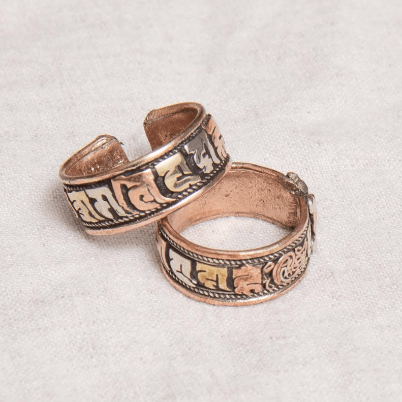 Om Mani Padme Hum Copper Ring