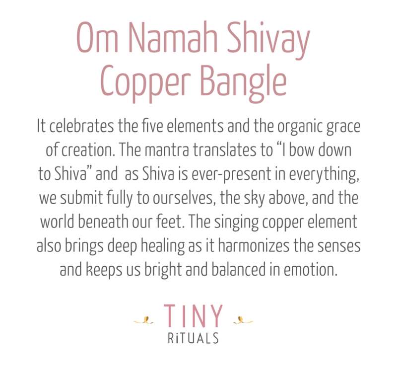 Om Namah Shivay Mantra Copper Bangle