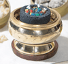 Brass Carved Charcoal Resin Incense Burner Kit