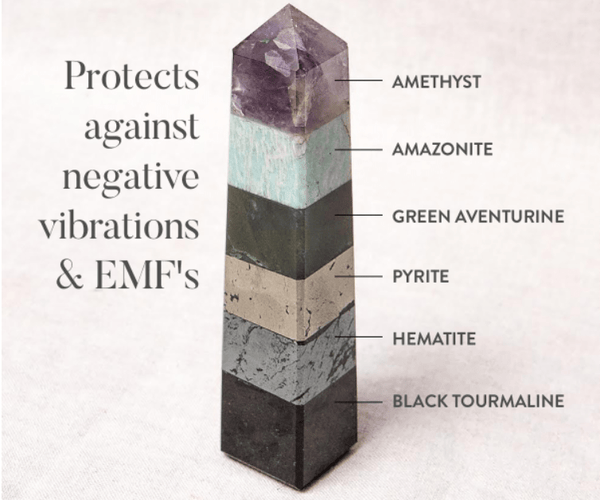 Emf Rocks EMF Crystal Tower - Guard Against Harmful Electronic Smog!