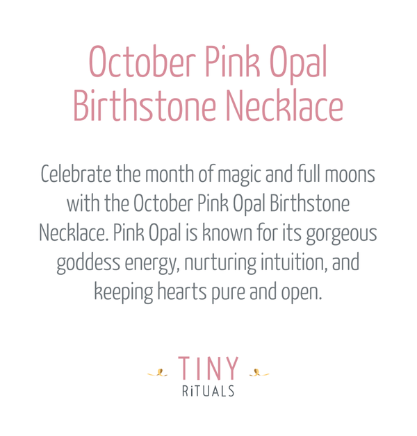 Pink Opal Meaning Pure Pink Opal Birthstone Necklace [For October
